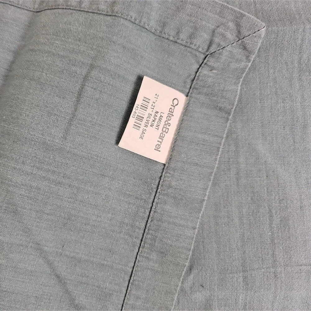 Crate & Barrel Lamont Set of 6 Cloth Napkins 21